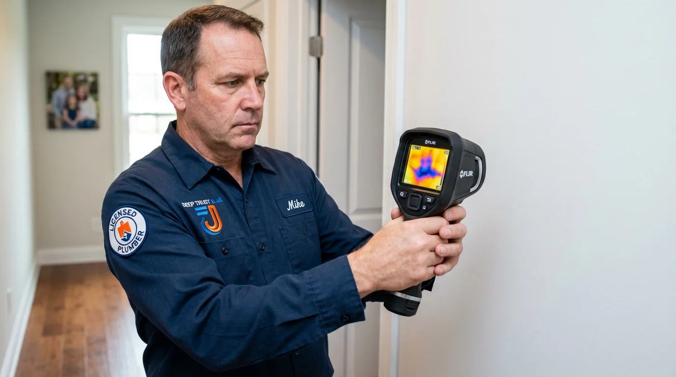 Thermal imaging leak detection by Johns Plumbing LLC in Pound Ridge
